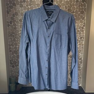 Marc Anthony Blue Pinstripe Casual Shirt